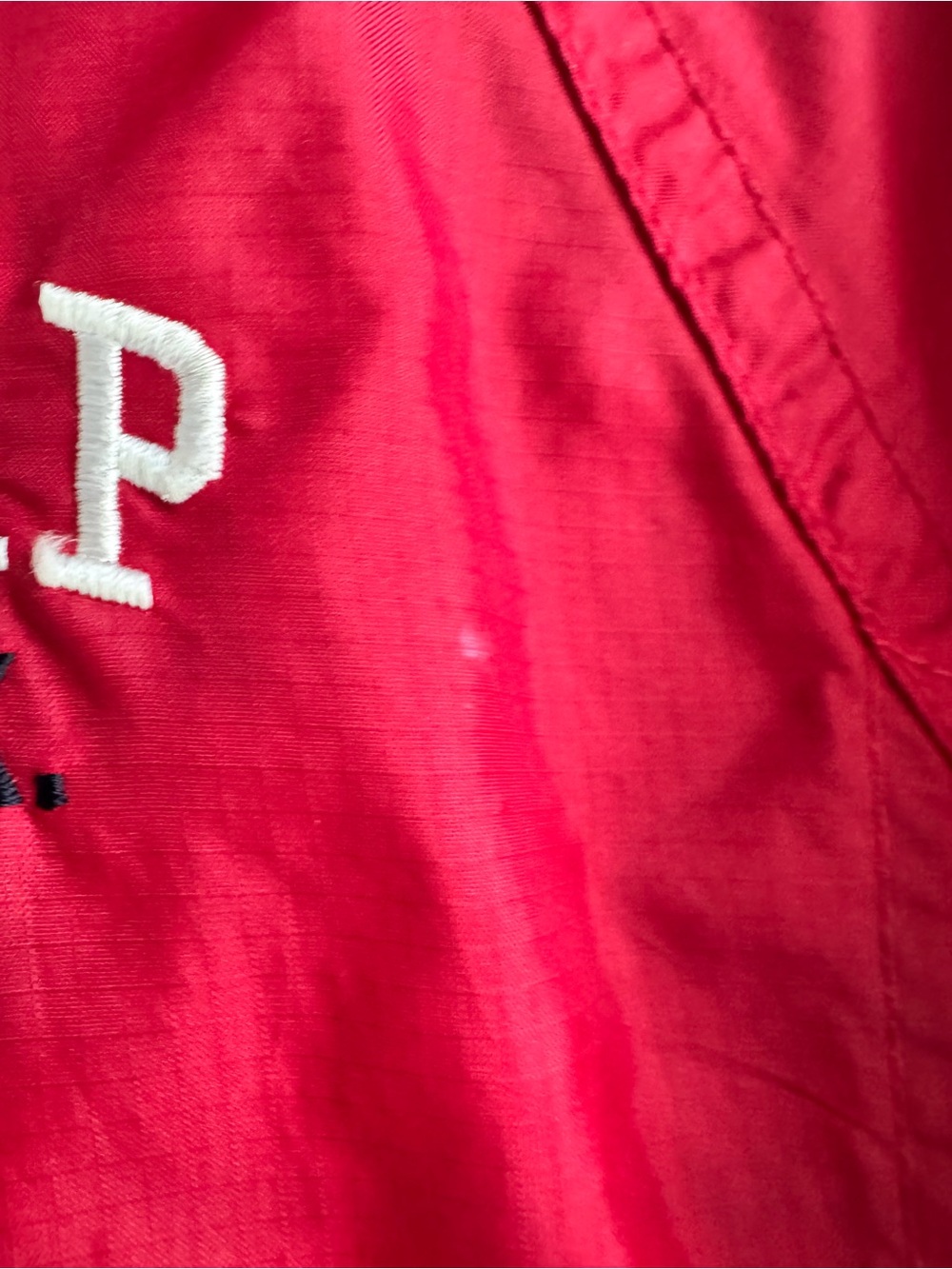 Gap Kids Red Windbreaker Jacket UK Flag Hooded XS (4-5) Lightweight - Picture 7 of 17